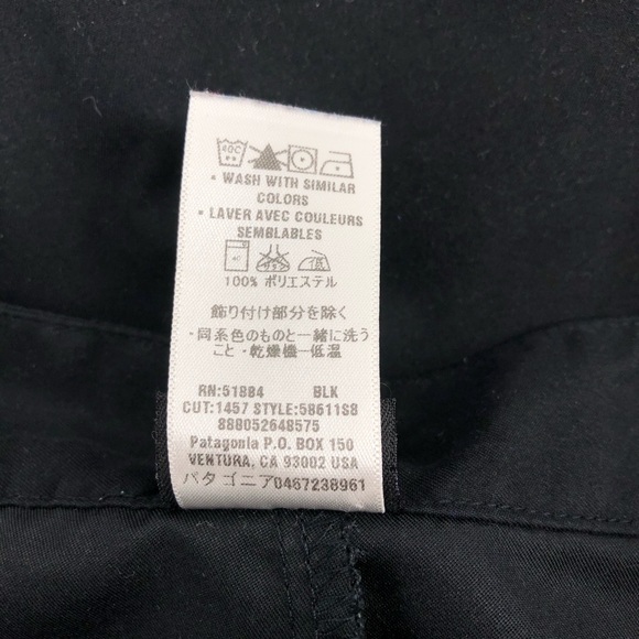 Patagonia Black Duway Golf Athletic Skirt Skort - Picture 7 of 7